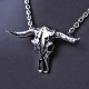 Ocelový přívěsek - Buvolí lebka / Bull skull (V018)